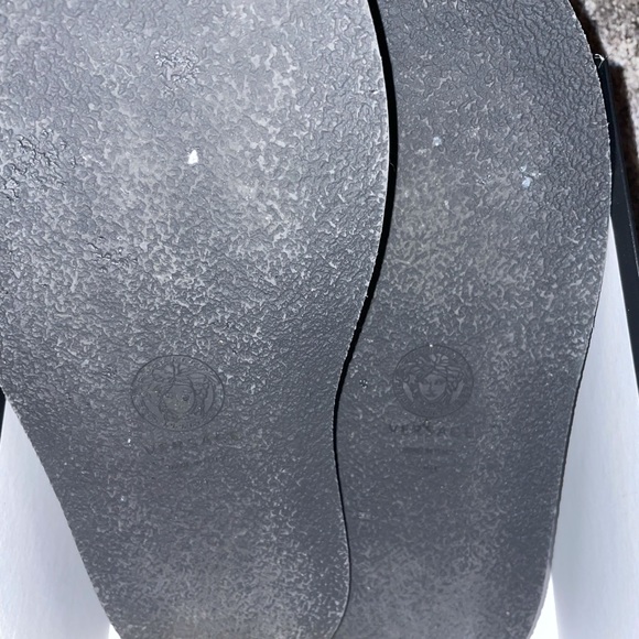 VERSACE Denim Cotton  SLIDES Flat SANDALS - Picture 4 of 7